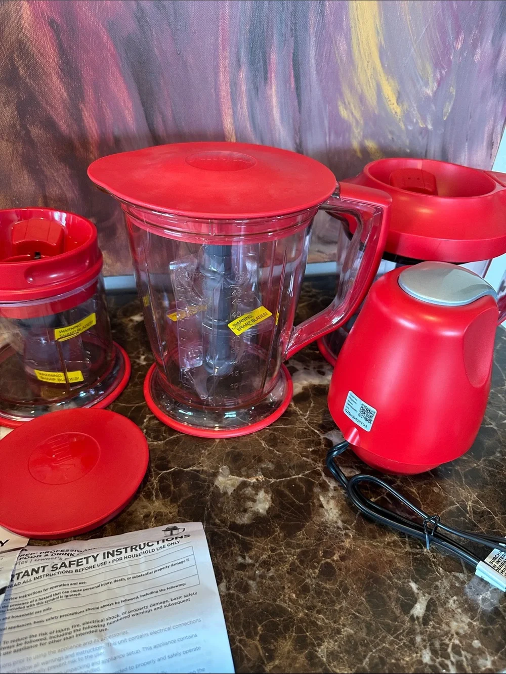 Ninja MASTER PREP PROFESSIONAL Red Blender Set with Pitchers and Accessories